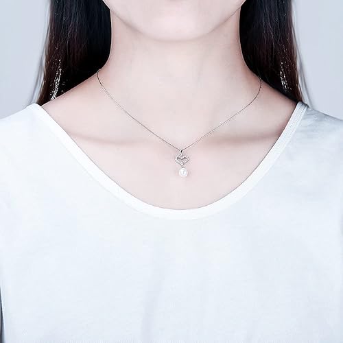 Miniatura 5 de Colgantes de fianza de corazón CZ para la fabricación de joyas de perlas de plata esterlina, diseño colgante de montaje para joyería de moda