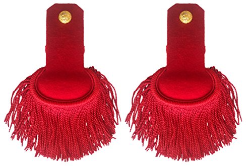 Épaulettes en soie Rouge (la paire)