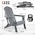 FUNBERRY Folding Adirondack Chair Set of 4, All Weather HDPE Fire Pit Chairs with Cup Holder for Outdoor
