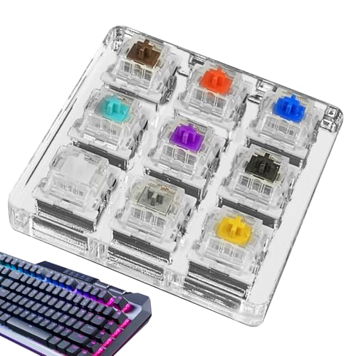 Herramienta de prueba para teclados mecánicos: probador de interruptor acrílico, juego de muestreador de teclado | Dispositivo de prueba de keycap compacto con base transparente, probador de swittio
