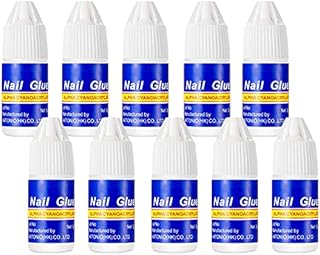 10 PCS Extra-Strong Nail Glue, Quick Dry Super Strong Nail Tip Adhesive Bond Glue Adhesive Salon Professional Quality for Applying Artificial Nail Tips Manicure Supplies (Nail glue)