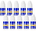 10 PCS Extra-Strong Nail Glue, Quick Dry Super Strong Nail Tip Adhesive Bond Glue Adhesive Salon Professional Quality for Applying Artificial Nail Tips Manicure Supplies (Nail glue)