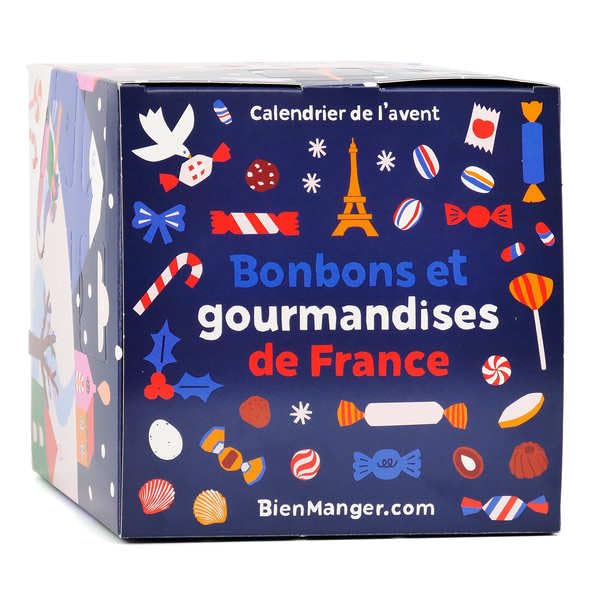 Calendrier de l'Avent Bonbons et Gourmandises de France - Décor Jeux d'Hiver - 24 sucreries emblématiques de nos régions - BienManger.com