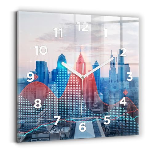 Horloge carrée moderne de qualité supérieure avec mécanisme silencieux Wallfluent - 2
