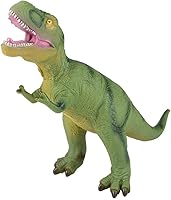 Vista 2 de Dinosaurio grande de plástico suave (Tiranosaurio Rex), Total 1, Marrón