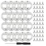 Bottle Opener Insert Kit - 20 Set Stainless Steel Round Inset Bottle Opener Inset Kit for Casting Silicon Molds Resin Set for DIY Keychain Beer Spanner Jar Bottle Opener Corkscrew
