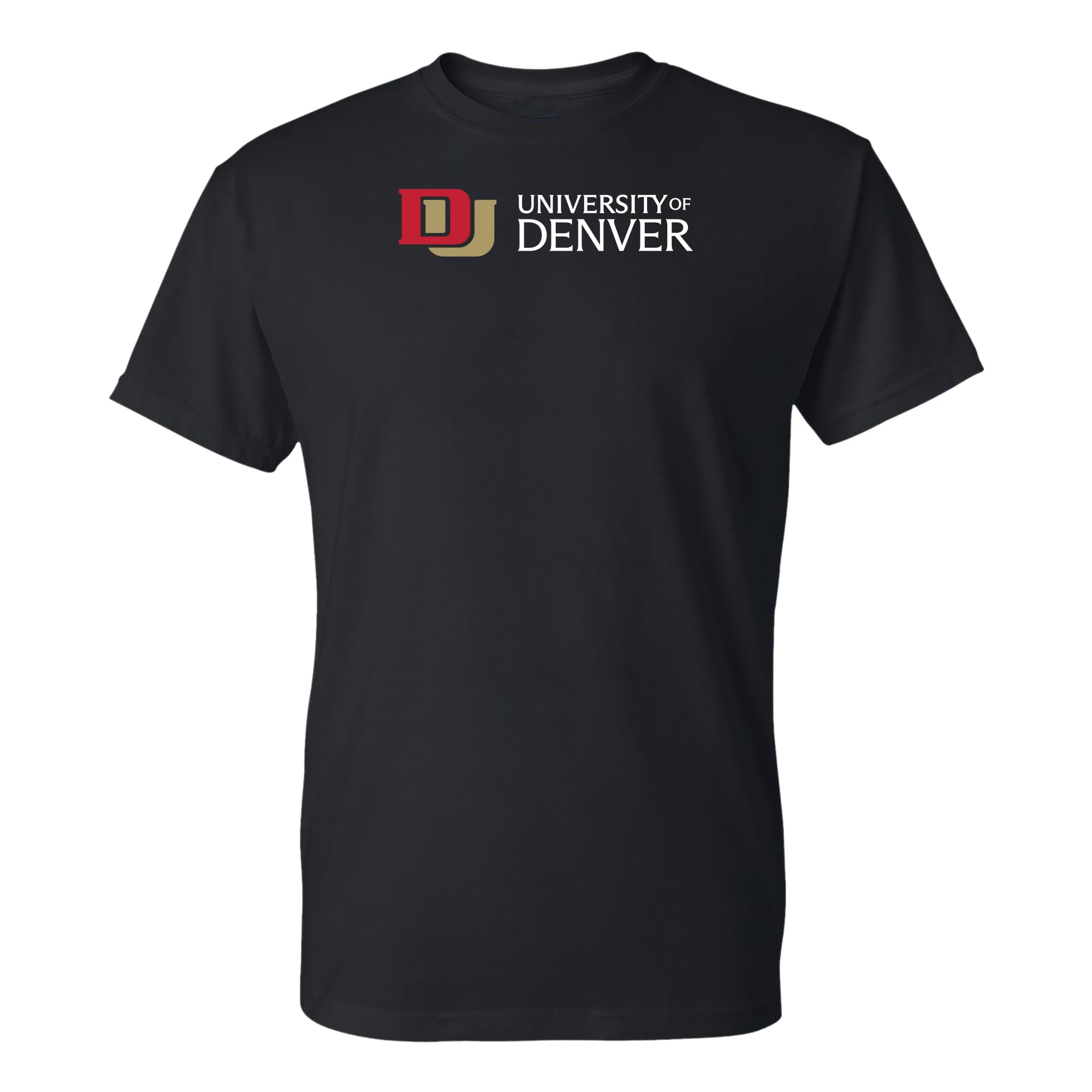 UGP Campus Apparel NCAA University Basic Block Sports Team T-Shirt, University of Denver Pioneers Black, S