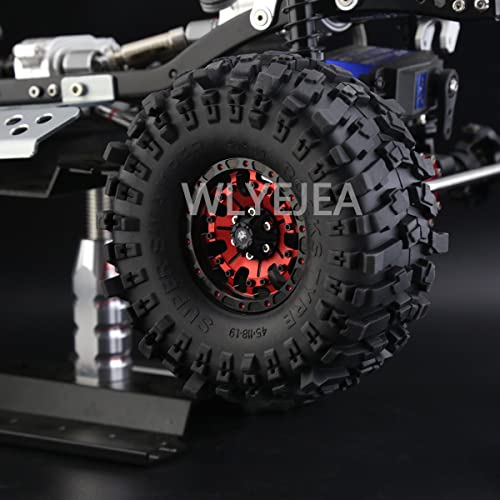 Wlyejea 4Pcs 1.9 Rc Rubber Tires 118Mm/45Mm Soft Rc Crawler Tires With Foam Insert For 1/10 Rc Crawler Car Trx4 Axial Scx10 Scx10 Ii Rc4Wd D90 D110 Tf2 Tamiya Cc01 #TOP6