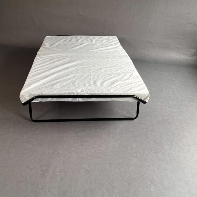 Lit Pliant 120 cm - Lit d’Appoint ou Régulier Adulte, Mousse Confort, Structure Acier Renforcé, Pliable Compact avec roulettes