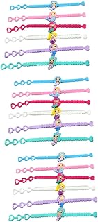 Toyvian 30 Peças Pulseira De Trela De Pulso Infantil Para Crianças Pulseira De Sereia Para Meninas Pulseira De Festa De Sereia Pulseiras De Pvc De Desenho Animado Pulseiras De Sereia