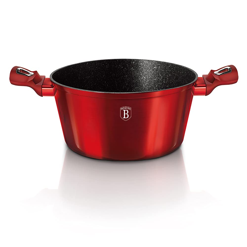 Casserole Pan Heavy-Duty Steel with Marble Coating by Berlinger Haus
