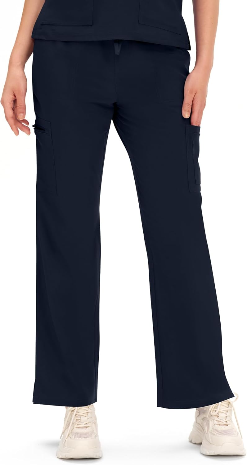 COZYFIT Scrubs for Women - COZY SCRUBS V Neck Top and Bootcut Cargo Straight Pants with 12 Pockets - Image 7