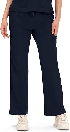 COZYFIT Scrubs for Women - COZY SCRUBS V Neck Top and Cargo Straight Pants with 12 Pockets