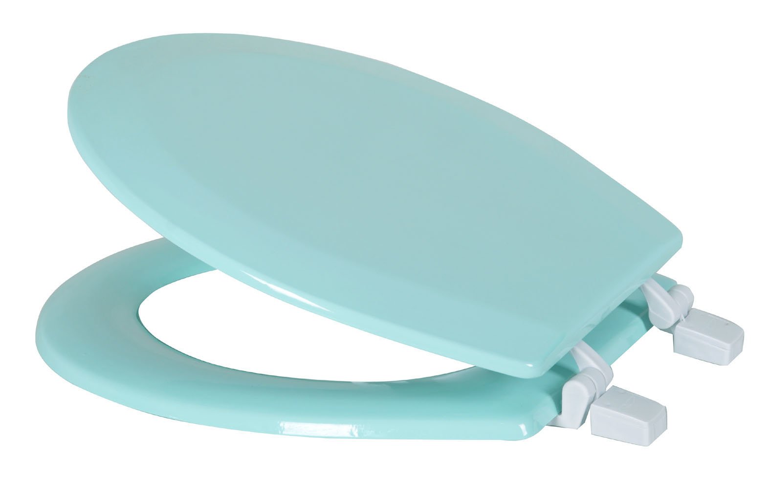 Dream Bath Bevelled Edge Heavy Duty Round Toilet Seat with non-slip seat and quick-attach easy install hardware, MDF Mint