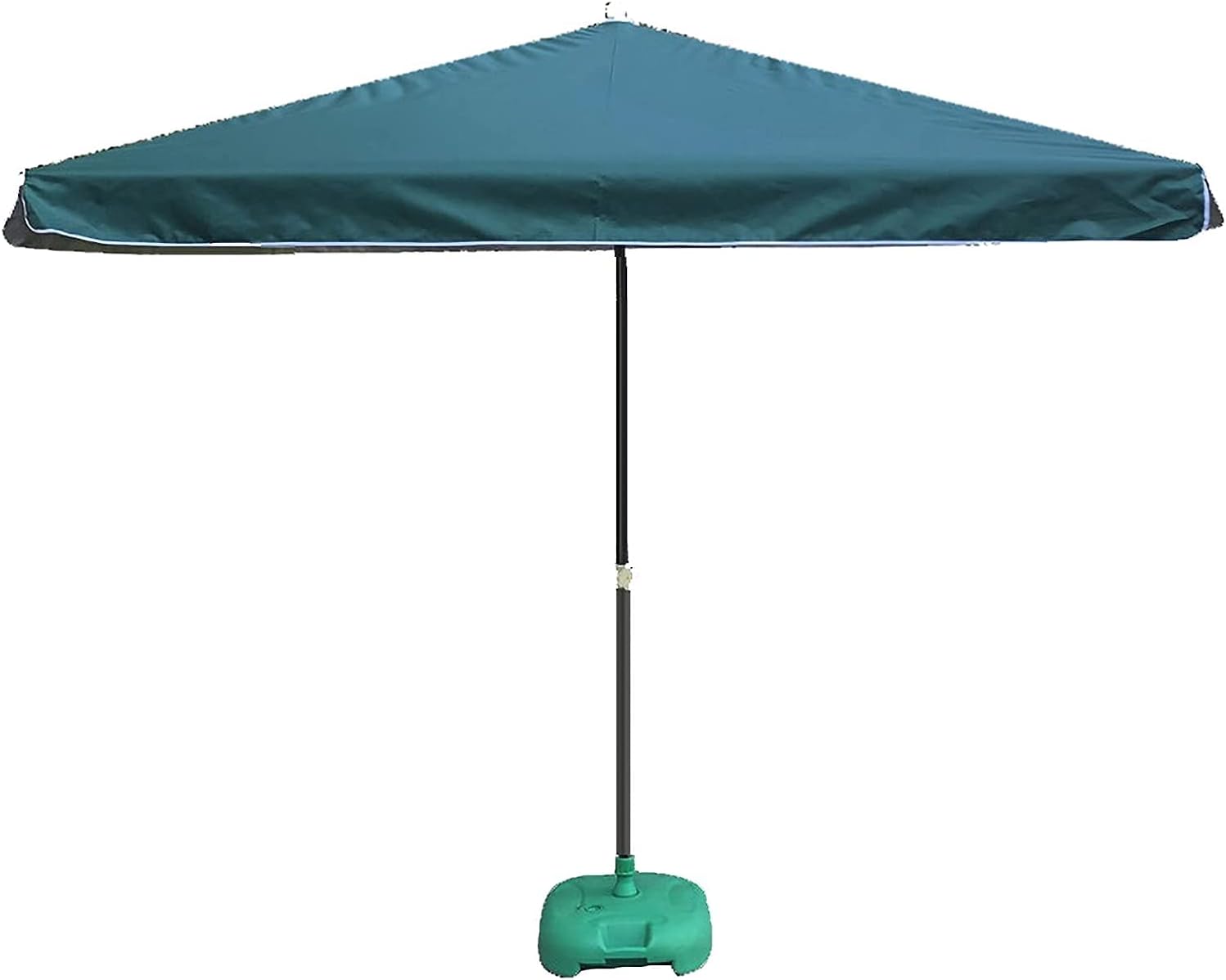 Rectangular Sun Umbrellawith Base, Height-Adjustable Patio Umbrella, UV Protection Outdoor Umbrella, for Garden, Beach, Small, Balcony, Red, 2.0M*2.0M (Green 1.8M*2.2M)