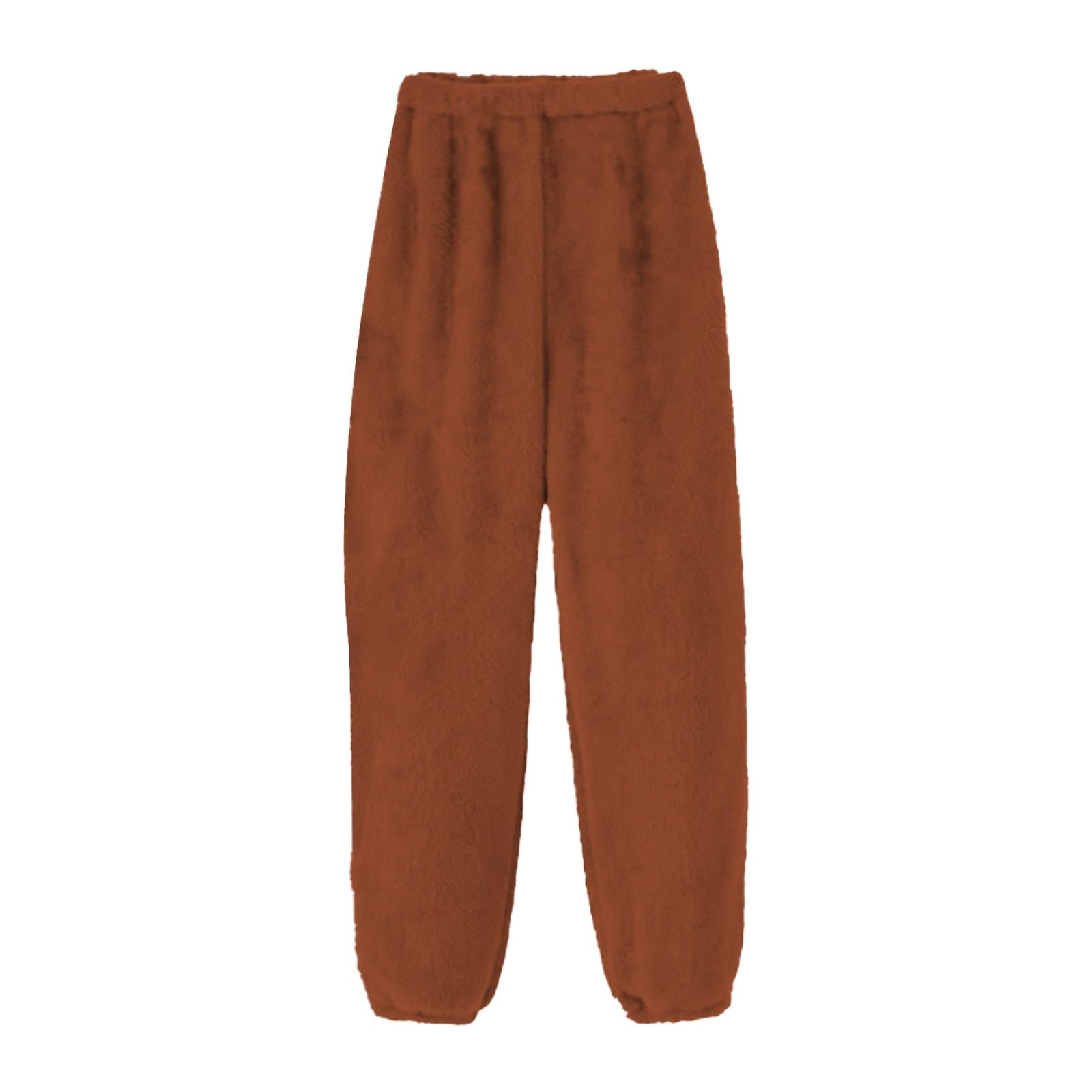 Conjunto de pijama de franela para mujer, ropa de descanso suave y mullida de dos piezas, manga larga suave y esponjosa, cuello redondo, pantalones de dormir de longitud completa, ropa de ocio térmica