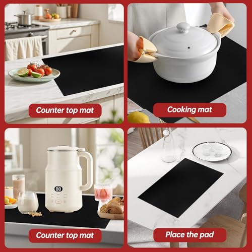 Induktionskochfeld Schutzmatte, 52x61cm Silikon Induktion Schutzmatte, Induktion Herdschutz Matte HitzebestäNdiges Wärmeisolierte Pad Große Induction Cooker Silikonmatte für Induktionsherd