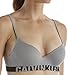 Calvin Klein Women's Seamless Logo Demi Lightly Lined Multiway Bra, Grey Heather, 36B