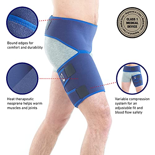 neo-g groin brace for thigh or hamstring injury groin brace for men and women - for arthritis pulled groin strain - adjustable groin compression support - unisex