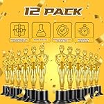 Bedwina Gold Trophy Award Mini Trophies Bulk - (Pack of 12) 6 Inch Tall Plastic Golden Statue Award, Party Themed Decorations, Winners or Appreciation Gifts Game Prizes for Adults & Kids - Image 2