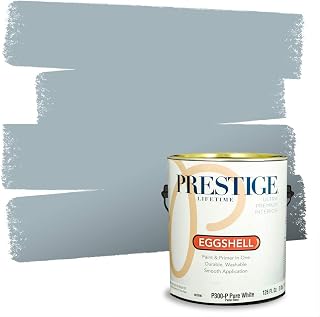 Paints Interior Paint and Primer In One, 1-Gallon, Eggshell, Comparable Match of Benjamin Moore* Santorini Blue*