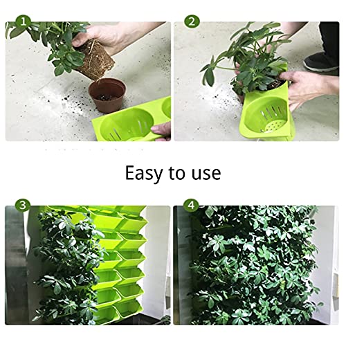Lucbei Hanging Planter Hanging Planters Self Watering Flower Pot Stackable Wall Planter Garden Plastic Pots Vertical Succulents Plant Bonsai Home Outdoor Planter Indoor (Color : Gold, Size : 6Pcs) #TOP3