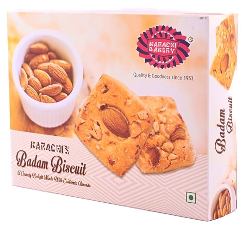 Image of Karachi Bakery Badam Biscuits, 400 g /300 g (Weight May Vary)