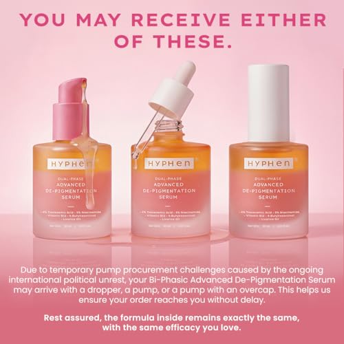 Image of Hyphen 4% Tranexamic Acid + 5% Niacinamide Biphasic De-Pigmentation Serum | Correction & Prevents Hyperpigmentation, Dark Spots & Melasma| In-vivo tested & Non-Comedogenic| Deep Penetration - 30 ml