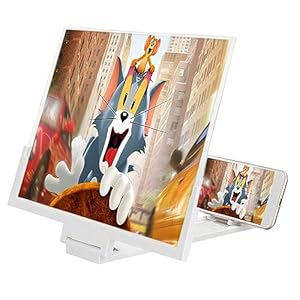 14 Inch Phone Screen Magnifier, 3D Mobile Phone Screen Amplifier Anti-Radiation Eye Protective Portable for Movie Game HD Video Amplifier Stand Cell Phone Accessory for Children Adults