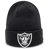 New Era Las Vegas Raiders Beanie Wintermütze NFL Mütze Amerikan Football Cuff Knit schwarz - One-Size