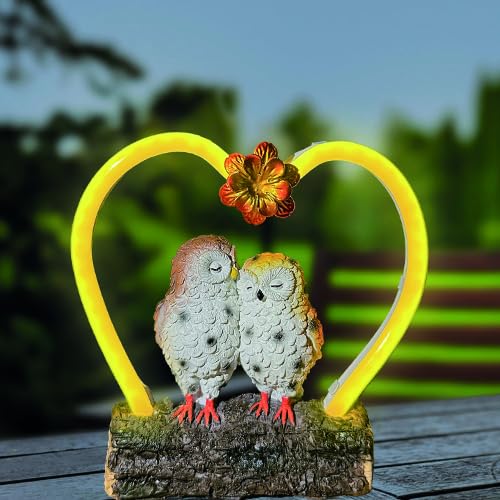 Xxoasis Solar Owl Outdoor Garden Statue & Led Resin Outdoor Yard Decor Lights thumb #3