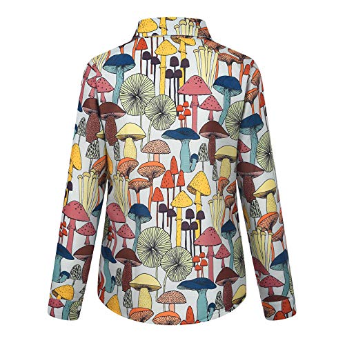 Tops for Juniors Winter Fall High Neck Linen Loose Fit Long Cardigan Basic Tops Shirt Blouses Women 20244