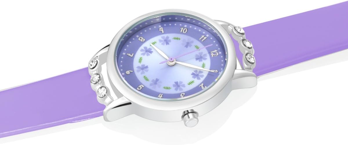 Kezzi 子供の腕時計、男の子と女の子、漫画の腕時計、瞳孔の時計 K1410 (パープル)