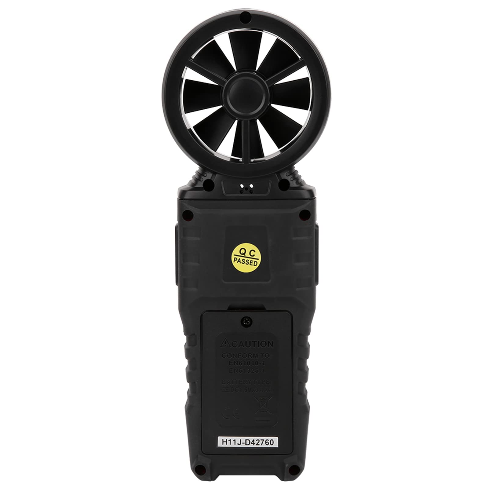 Fdit HT625B Anémomètre Portable LCD, Mini Dispositif de Mesure de Vitesse du Vent, Écran Rétroéclairé, 8 Lames de Précision