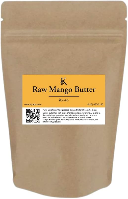 Manteiga de manga Kyabo Organics, crua, orgânica e não refinada, 2,34 kg