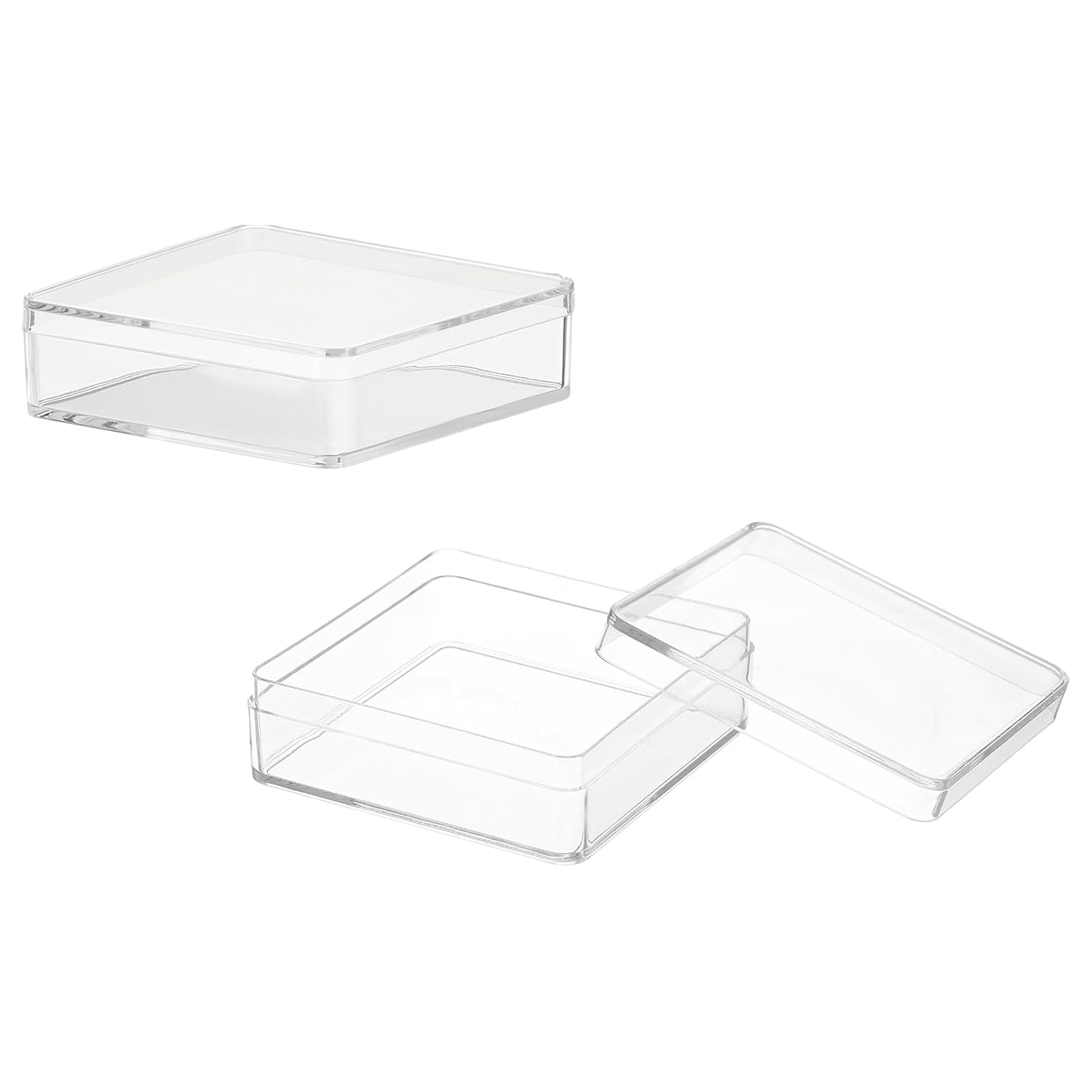 Acrylic Box with Lid 2 36 x 2 36 x 0 79 in Acrylic Display Case Plastic Square