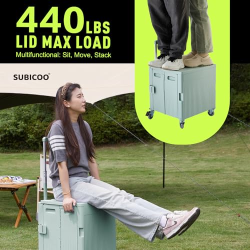 Carrito de la compra plegable con tapa para camping y mercado 5