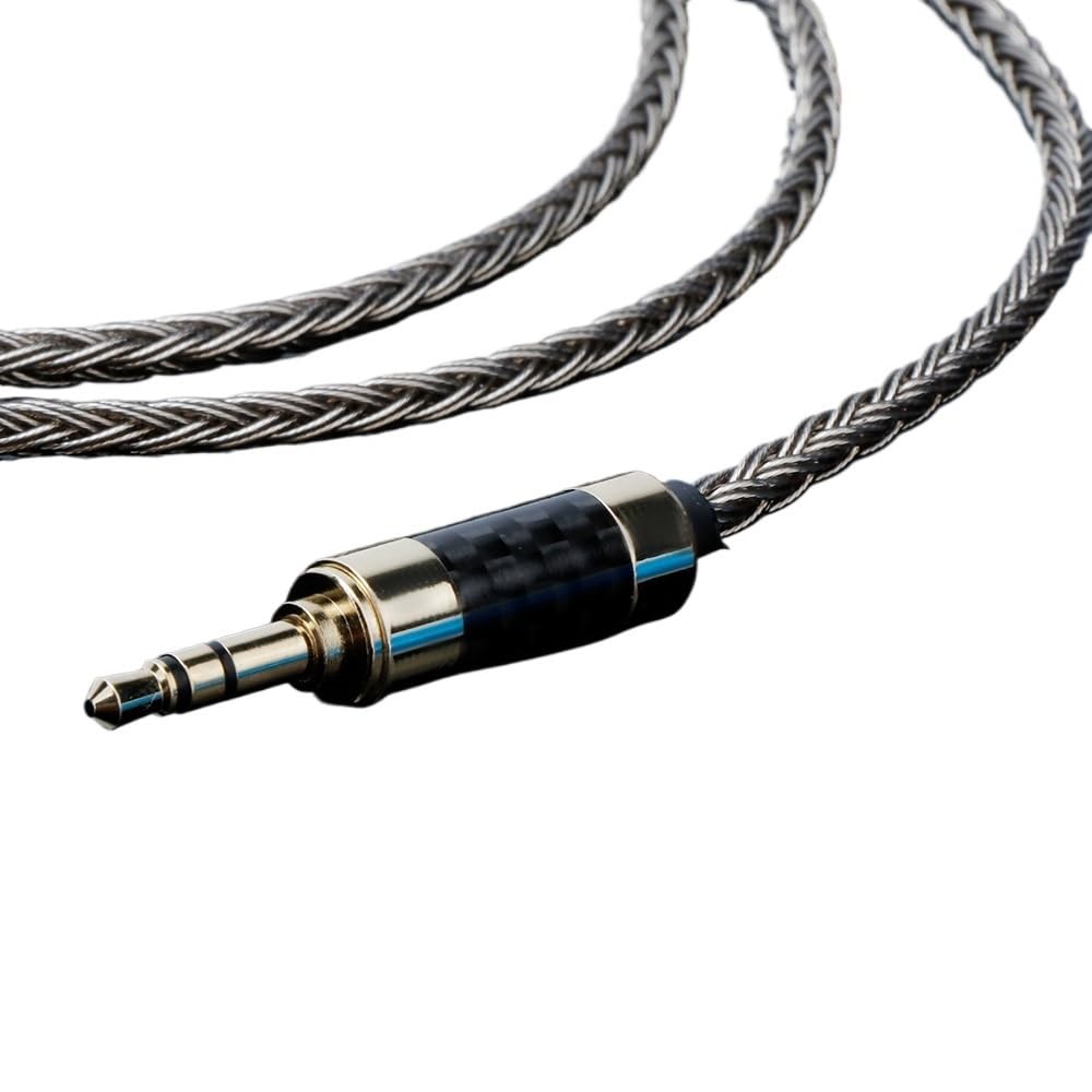 Câble adaptateur auxiliaire HiFi 7N OCC plaqué argent 3,5 mm vers 3,5 mm pour casque audio (1,5 m)