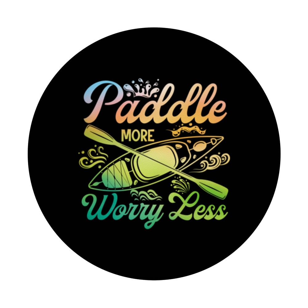 Sarcastic Kayaking Kayak Outdoor PopSockets Swappable PopGrip, Black - Image 3