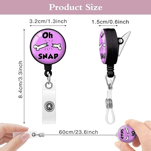 Miniatura 3 de Oh Snap - Carretes retráctiles para tarjetas de identificación con clip, portatarjetas de identificación con nombre para trabajadores de oficina,