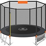KESSER® Trampolin Outdoor Ø244/305/366/427cm Gartentrampolin Kinder Trampolin Komplettset + Sicherheitsnetz, Leiter & Familien Trampolin für Garten + Seitentasche & Montageset, belastbar bis 150kg