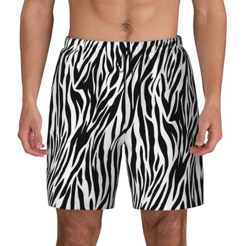 Short de plage imprimé zèbre pour homme idéal pour le surf et la détente