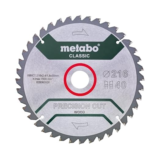 Metabo 628060000 Cirkelsågblad, Ø 216, Silver