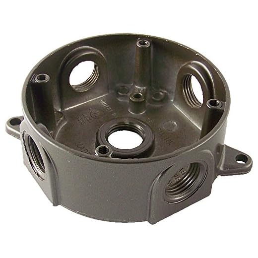 Made in The U.S.A. Greenfield RB25BRS Series Weatherproof Electrical Outlet Box, Bronze