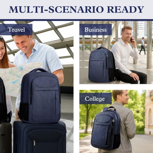 Mochila para portátil azul 17.3 pulgadas 40L miniatura 6