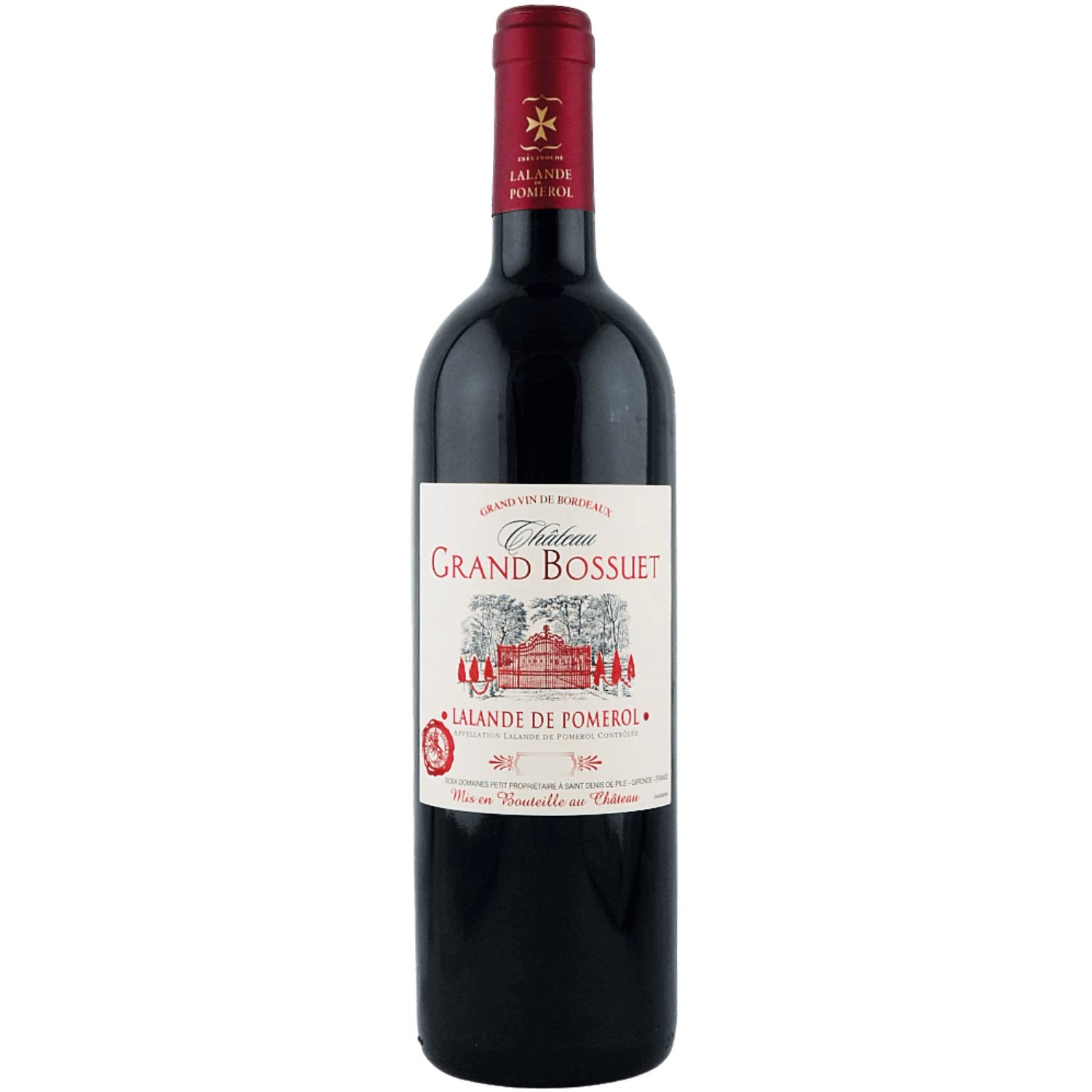 Château Grand Bossuet Lalande de Pomerol AOC Rotwein rot trocken Frankreich inkl. FeinWert E-Book (6 x 0.75 l)