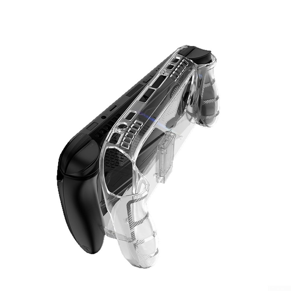 Schutzhülle & gehärtetes Glas für ROG für Xbox Ally-X Konsole Aufbewahrungstasche Set, Soft für TPU Cover Skin Shell, rutschfeste und kratzfeste Abdeckung (Schwarz)