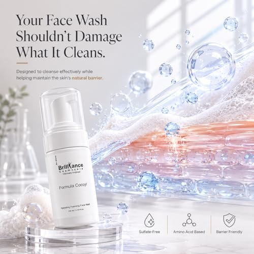 Image of Brilliance Foaming Face Wash 100ml with 1% Salicylic Acid, Ceramide & Vit C