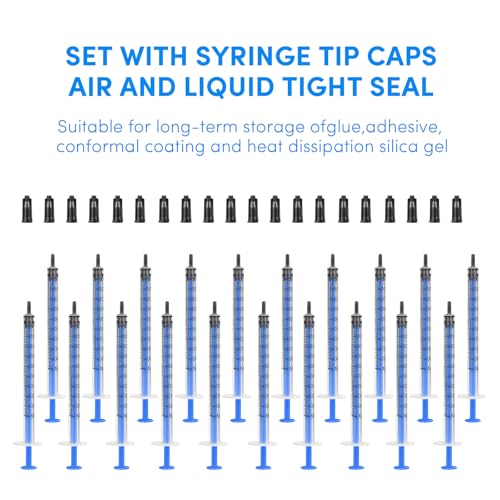 20-Pack-1ml-Syringe-with-Cap-for-Liquid-1cc-Plastic-Small-Syringes-with-Cover-for-Pets-Oral-Scientific-Labs-Refilling-Oil-or-Glue-Applicator-Measuring-or-Transfering-Tiny-Amount-of-Liquids-Non-Sterile