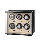 WOTZOV Caricatore per Orologi a Sospensione per 1 2 3 4 6 Orologi Scatola espositiva per Orologi da Uomo e da Donna Custodia per Orologi Motore Silenzioso, lampadario,C 6+0